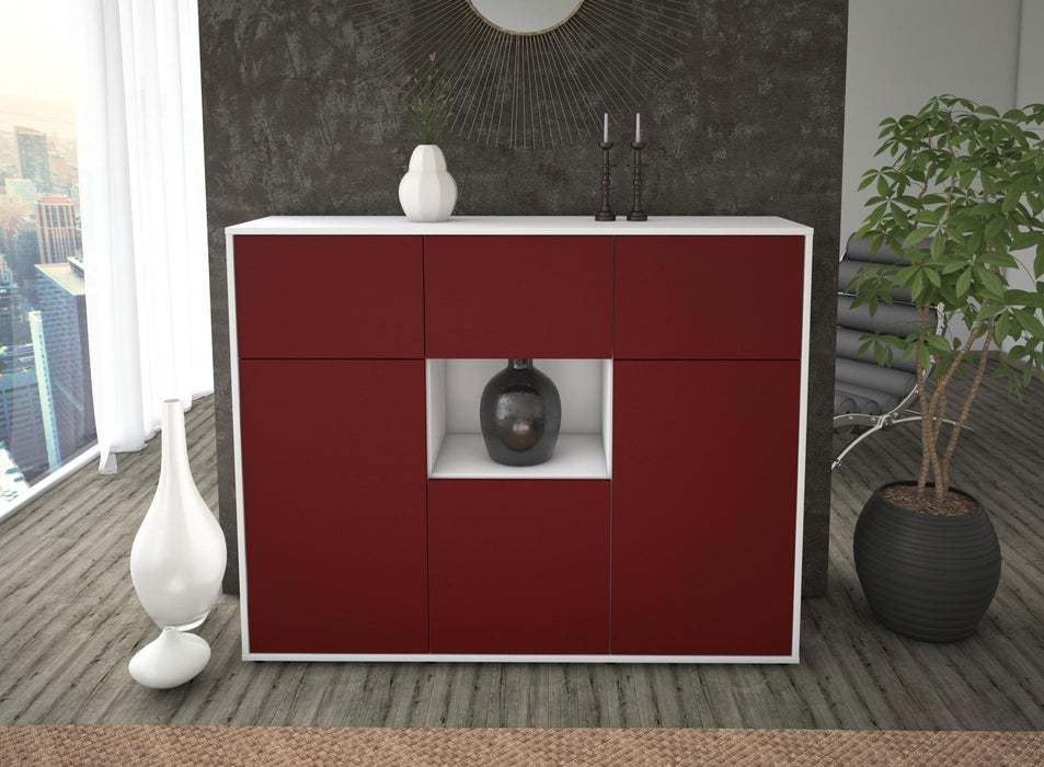 Highboard Milena, Bordeaux Front (136x108x35cm) - Dekati GmbH