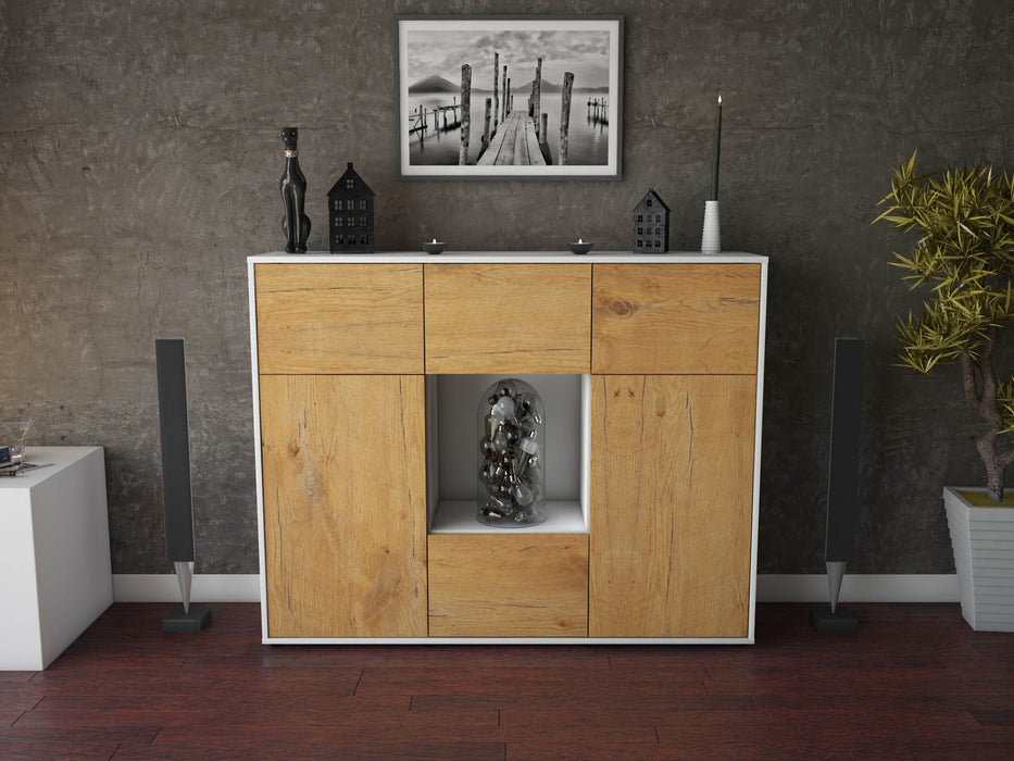 Highboard Milou, Eiche Front (136x108x35cm) - Dekati GmbH