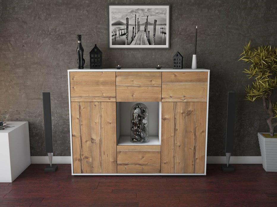 Highboard Milou, Pinie Front (136x108x35cm) - Dekati GmbH