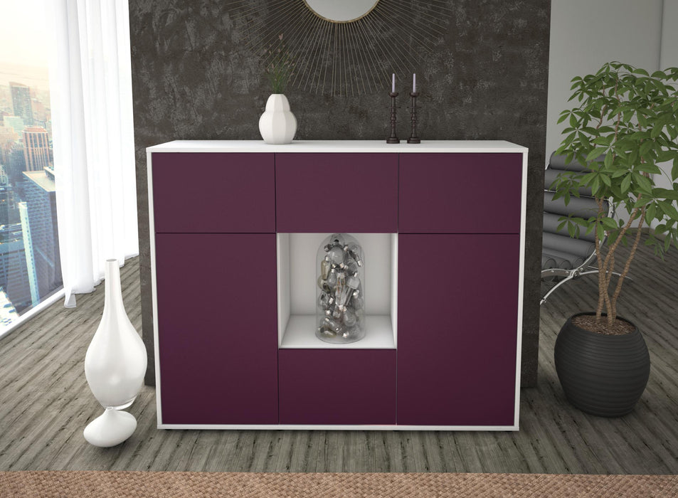 Highboard Milou, Lila Front (136x108x35cm) - Dekati GmbH