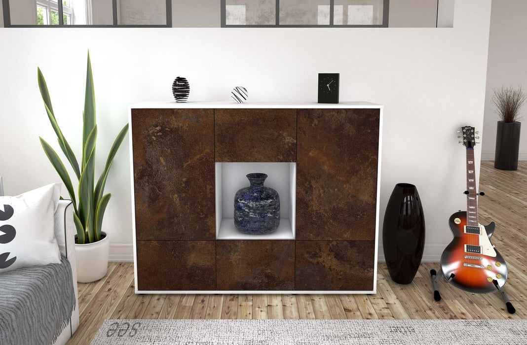 Highboard Mimma, Rost Front (136x108x35cm) - Dekati GmbH