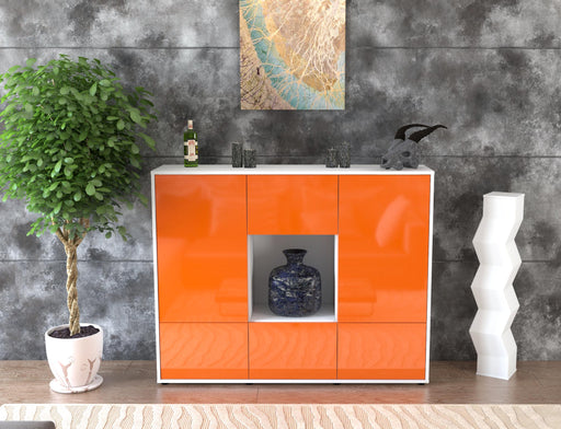 Highboard Mimma, Orange Front (136x108x35cm) - Dekati GmbH