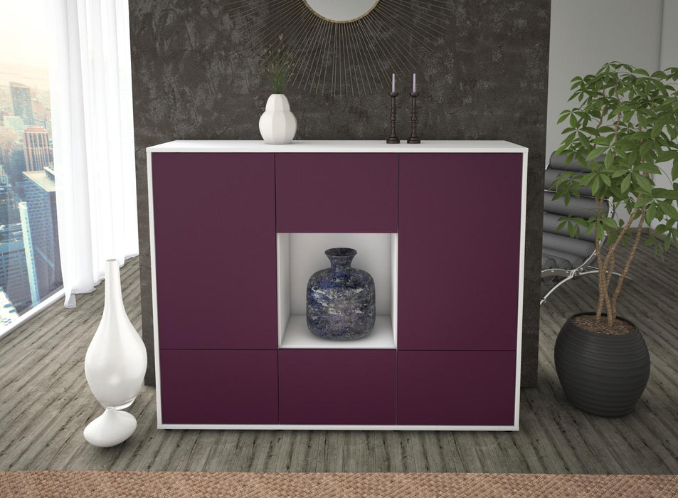 Highboard Mimma, Lila Front (136x108x35cm) - Dekati GmbH