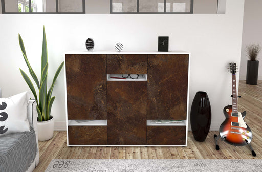 Highboard Mirella, Rost Front (136x108x35cm) - Dekati GmbH