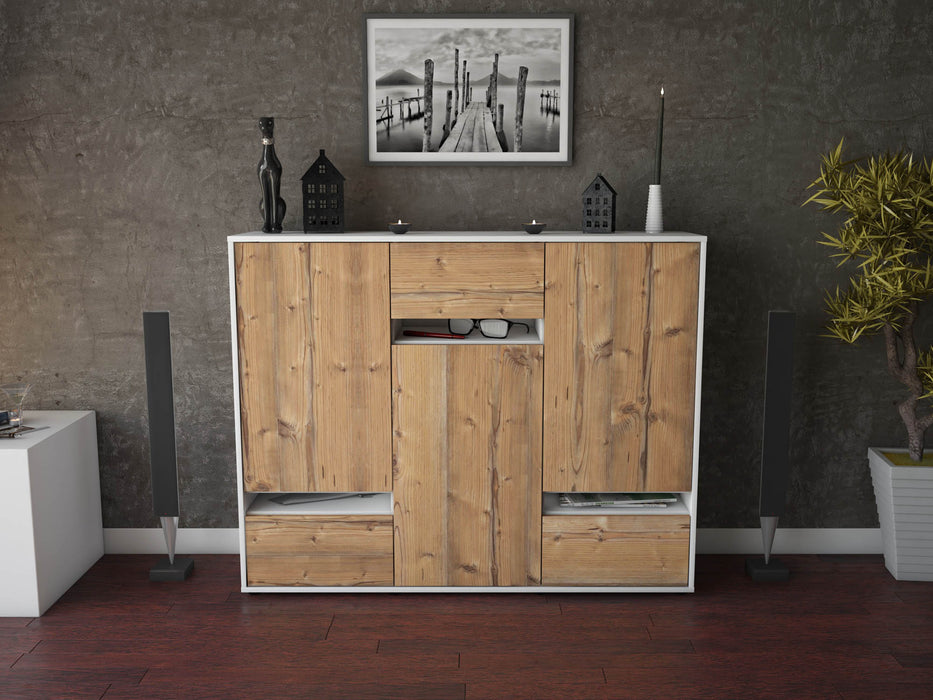 Highboard Mirella, Pinie Front (136x108x35cm) - Dekati GmbH