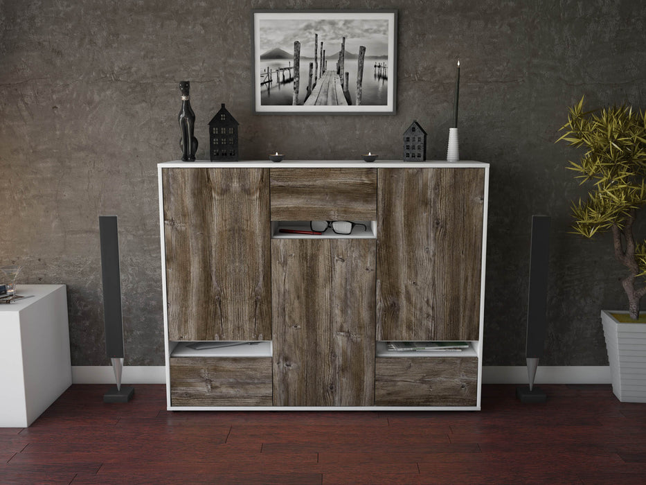 Highboard Mirella, Treibholz Front (136x108x35cm) - Dekati GmbH