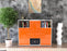 Highboard Momo, Orange Front (136x108x35cm) - Dekati GmbH