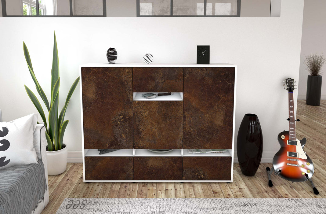 Highboard Mona, Rost Front (136x108x35cm) - Dekati GmbH