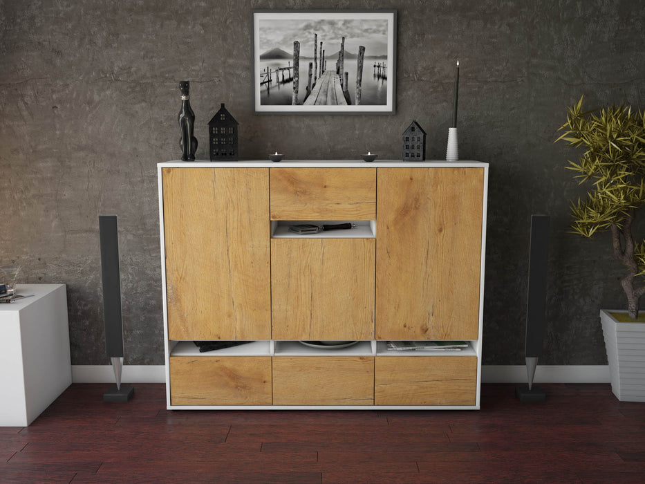 Highboard Mona, Eiche Front (136x108x35cm) - Dekati GmbH