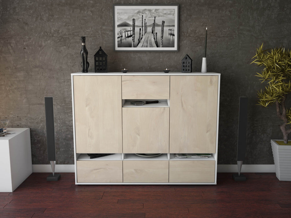 Highboard Mona, Zeder Front (136x108x35cm) - Dekati GmbH