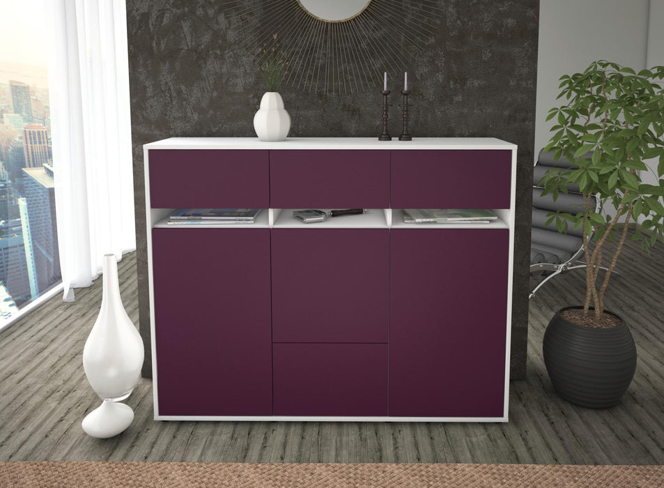 Highboard Monja, Lila Front (136x108x35cm) - Dekati GmbH