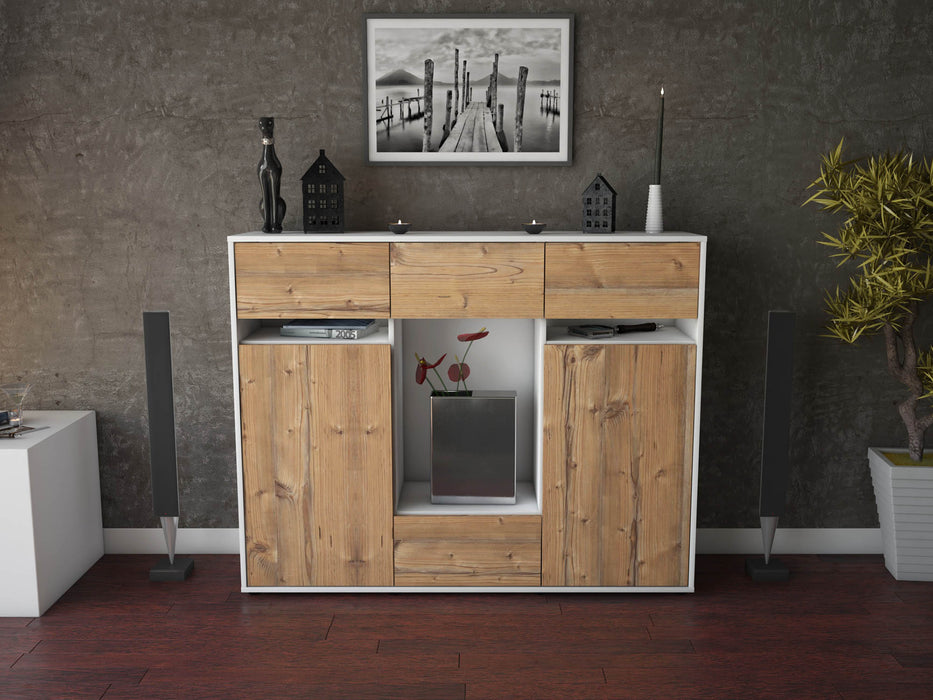 Highboard Nadia, Pinie Front (136x108x35cm) - Dekati GmbH