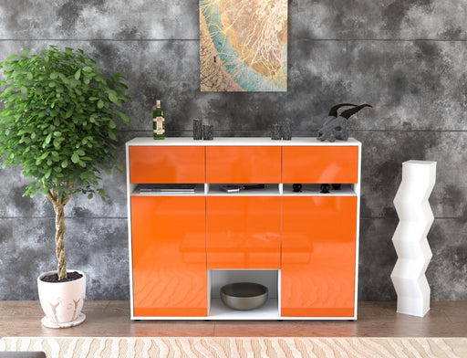 Highboard Natalie, Orange Front (136x108x35cm) - Dekati GmbH