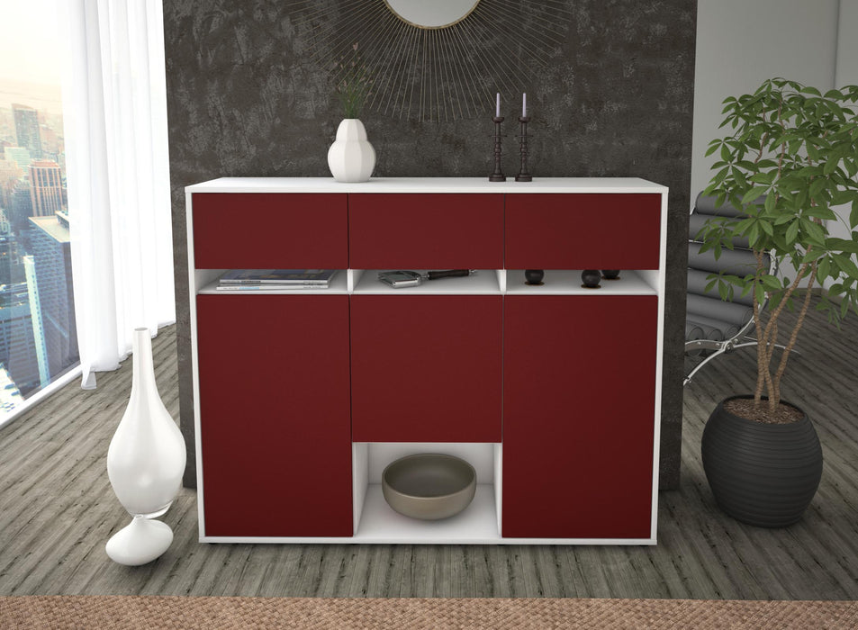 Highboard Natalie, Bordeaux Front (136x108x35cm) - Dekati GmbH