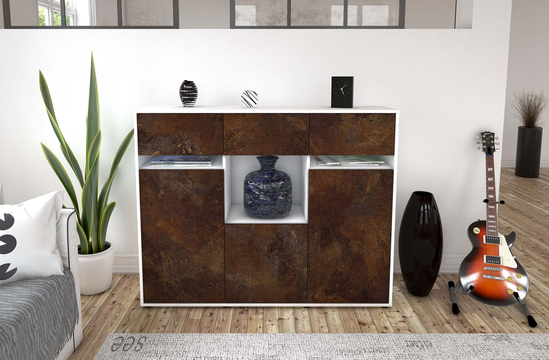 Highboard Nathalie, Rost Front (136x108x35cm) - Dekati GmbH