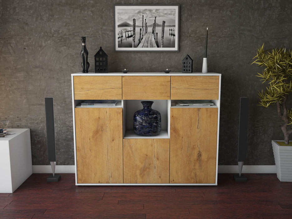 Highboard Nathalie, Eiche Front (136x108x35cm) - Dekati GmbH