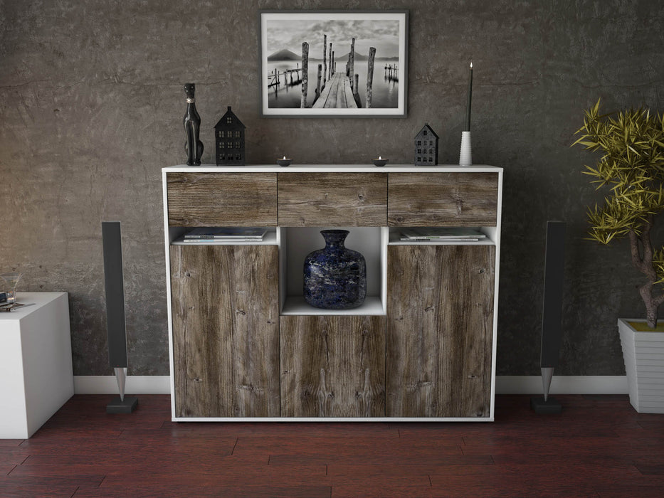 Highboard Nathalie, Treibholz Front (136x108x35cm) - Dekati GmbH