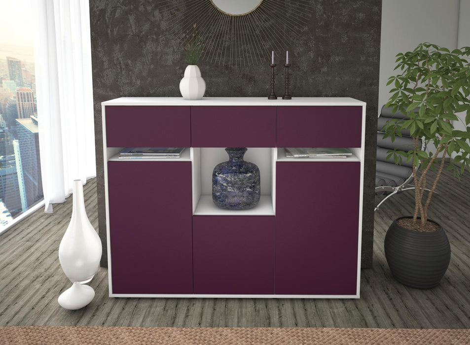 Highboard Nathalie, Lila Front (136x108x35cm) - Dekati GmbH