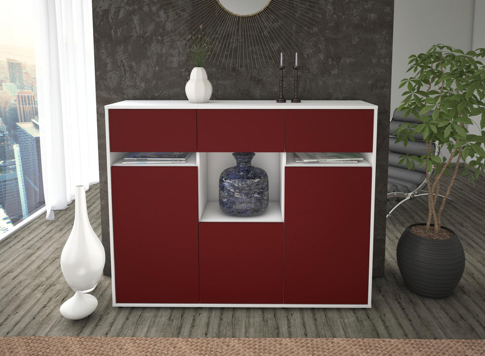 Highboard Nathalie, Bordeaux Front (136x108x35cm) - Dekati GmbH