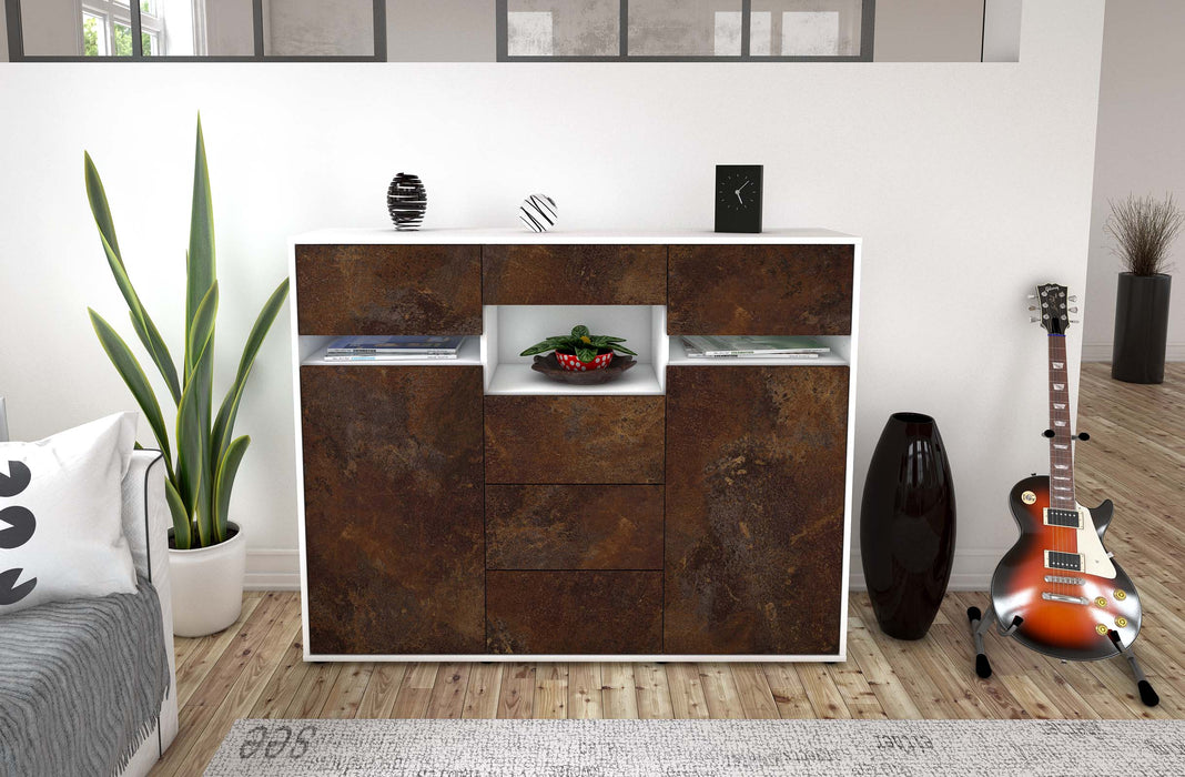 Highboard Nella, Rost Front (136x108x35cm) - Dekati GmbH