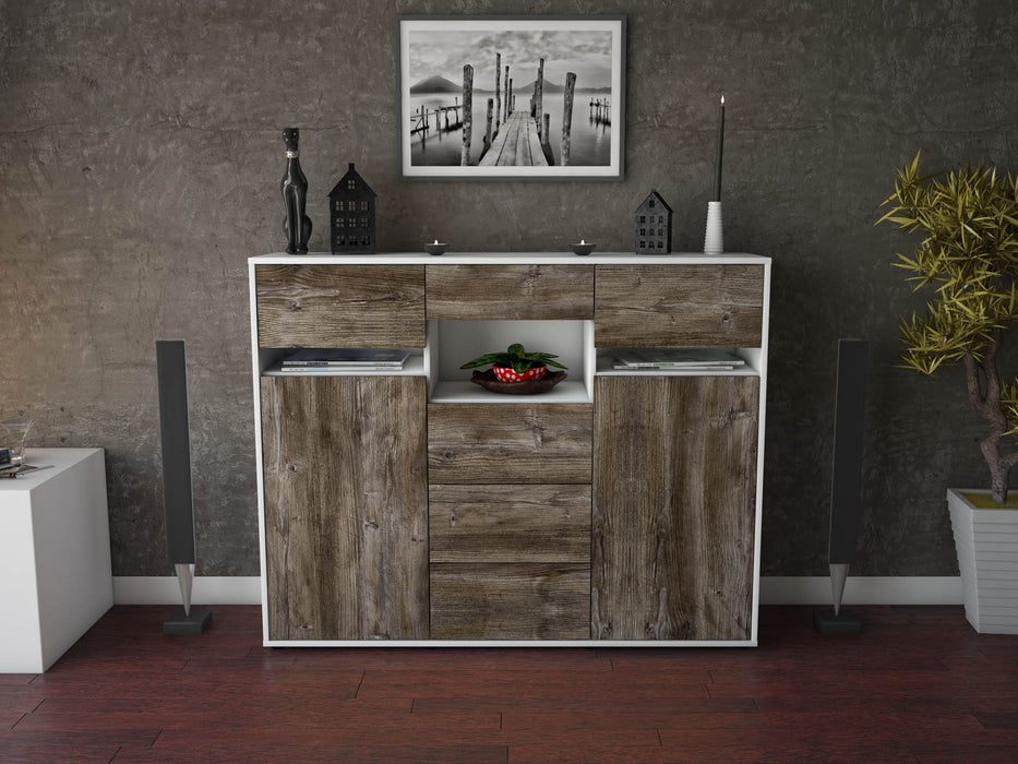 Highboard Nella, Treibholz Front (136x108x35cm) - Dekati GmbH