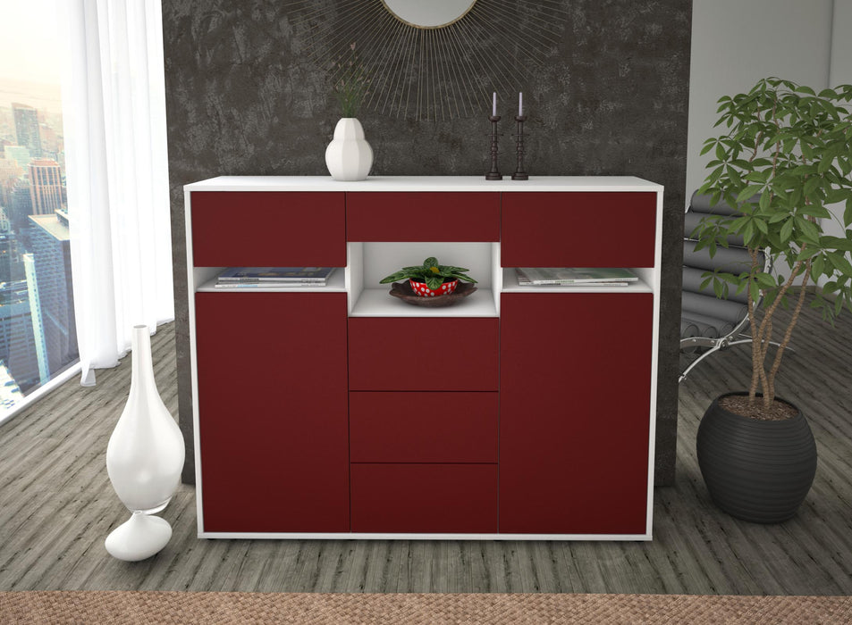 Highboard Nella, Bordeaux Front (136x108x35cm) - Dekati GmbH