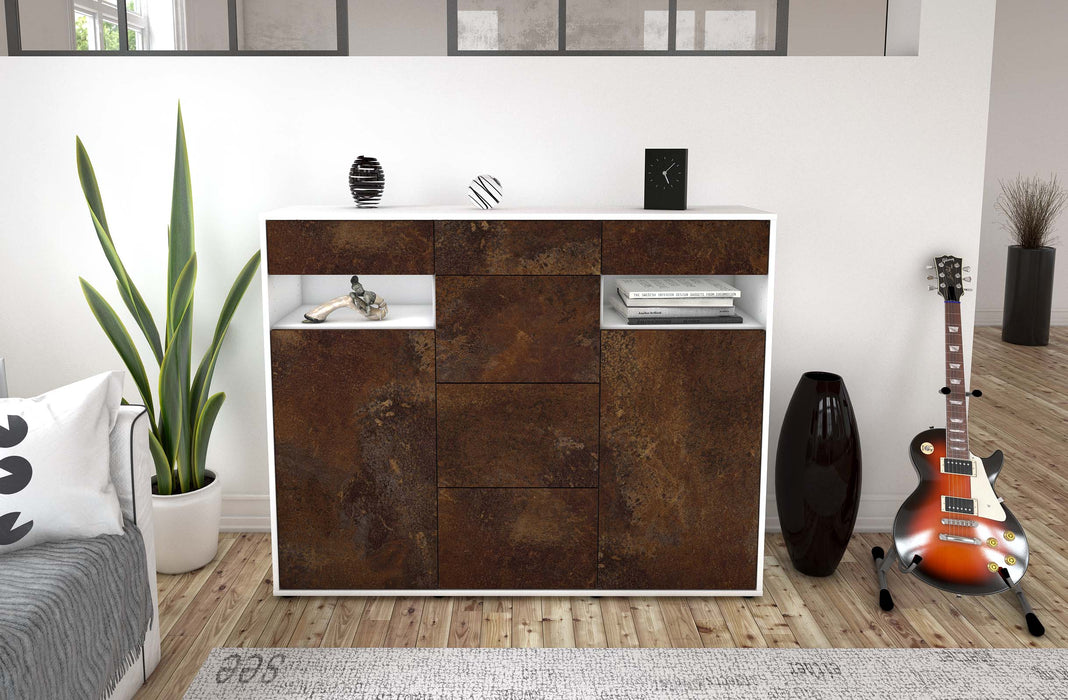 Highboard Nevia, Rost Front (136x108x35cm) - Dekati GmbH