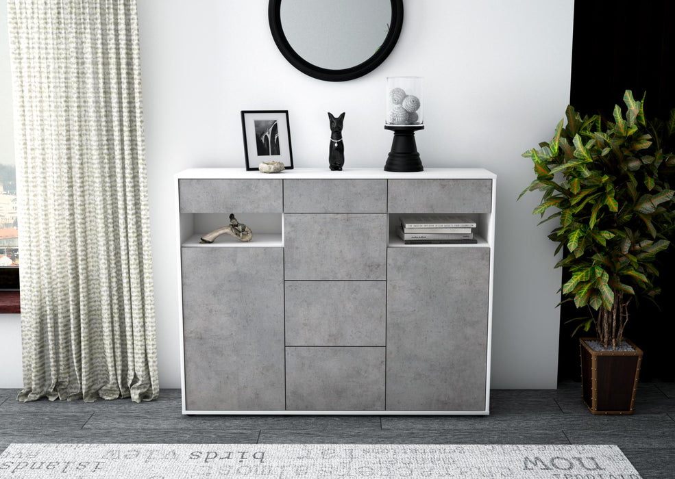 Highboard Nevia, Beton Front (136x108x35cm) - Dekati GmbH