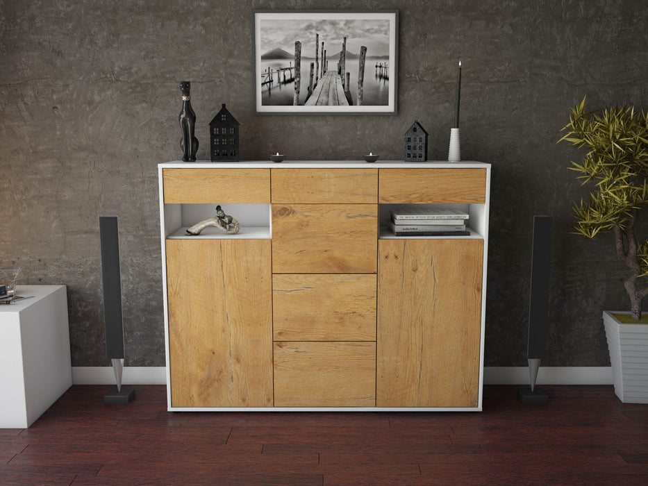 Highboard Nevia, Eiche Front (136x108x35cm) - Dekati GmbH