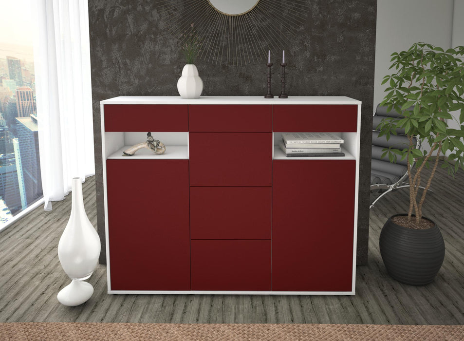 Highboard Nevia, Bordeaux Front (136x108x35cm) - Dekati GmbH