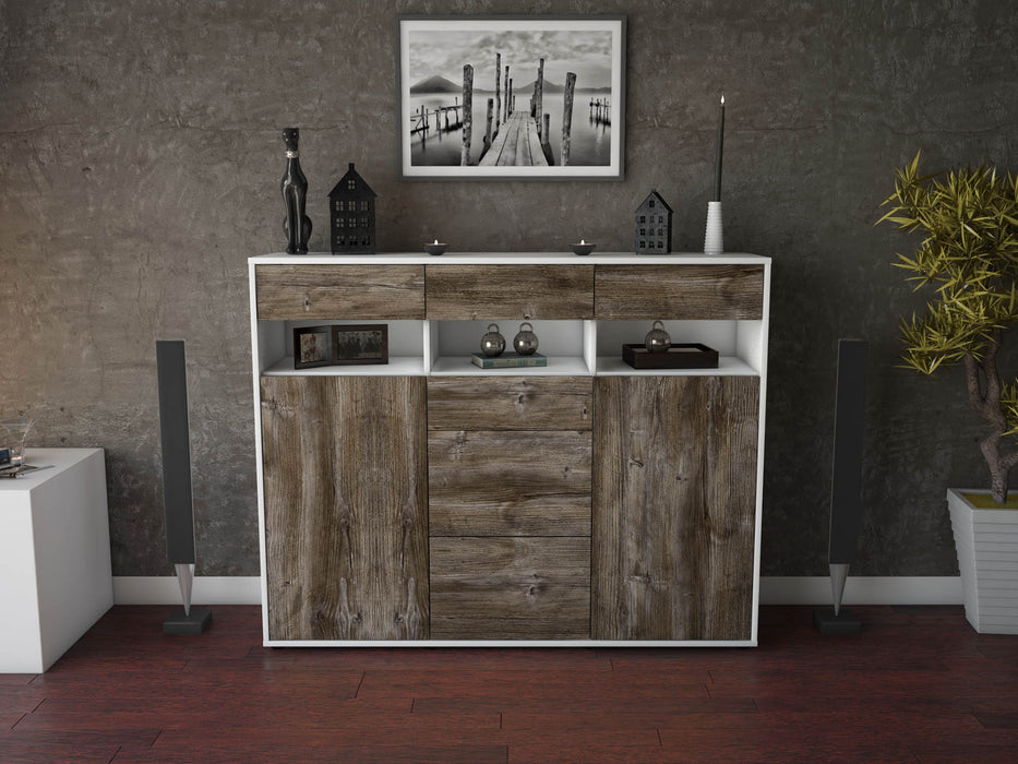 Highboard Ylenia, Treibholz Front (136x108x35cm) - Dekati GmbH