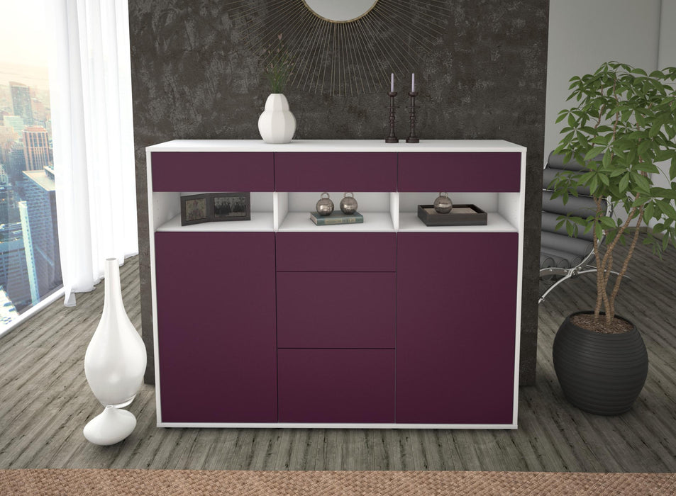 Highboard Ylenia, Lila Front (136x108x35cm) - Dekati GmbH