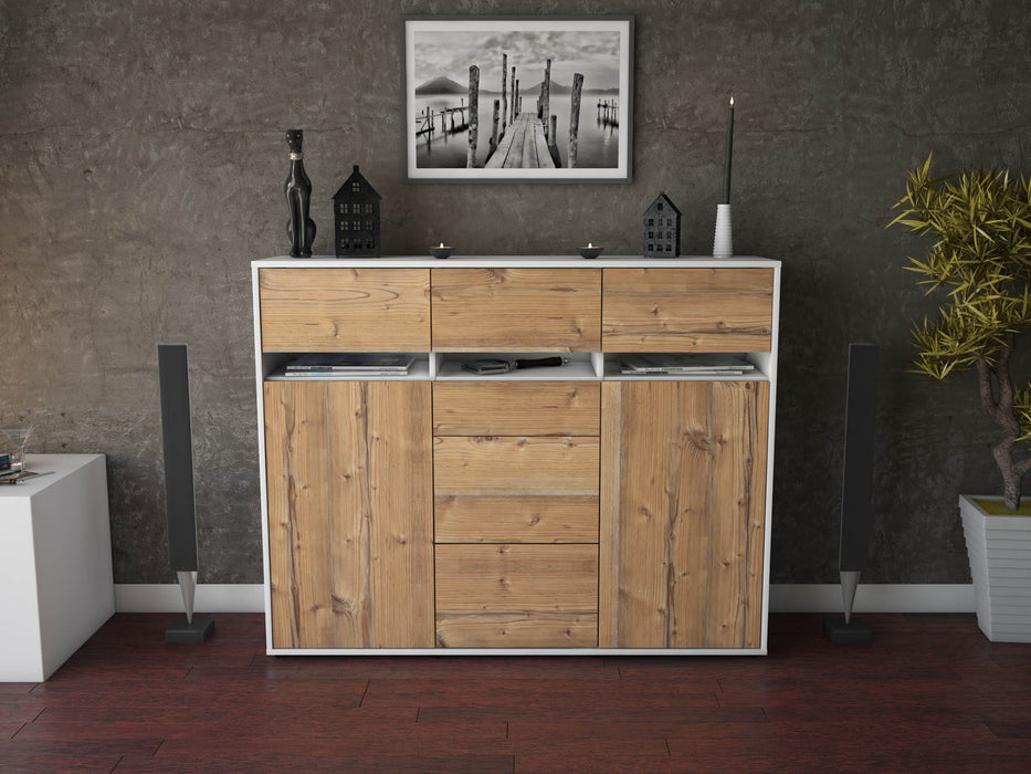 Highboard Nica, Pinie Front (136x108x35cm) - Dekati GmbH