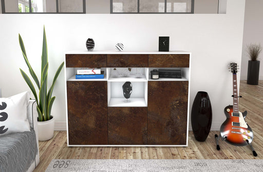 Highboard Nicole, Rost Front (136x108x35cm) - Dekati GmbH