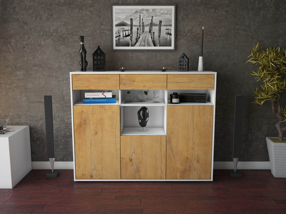 Highboard Nicole, Eiche Front (136x108x35cm) - Dekati GmbH