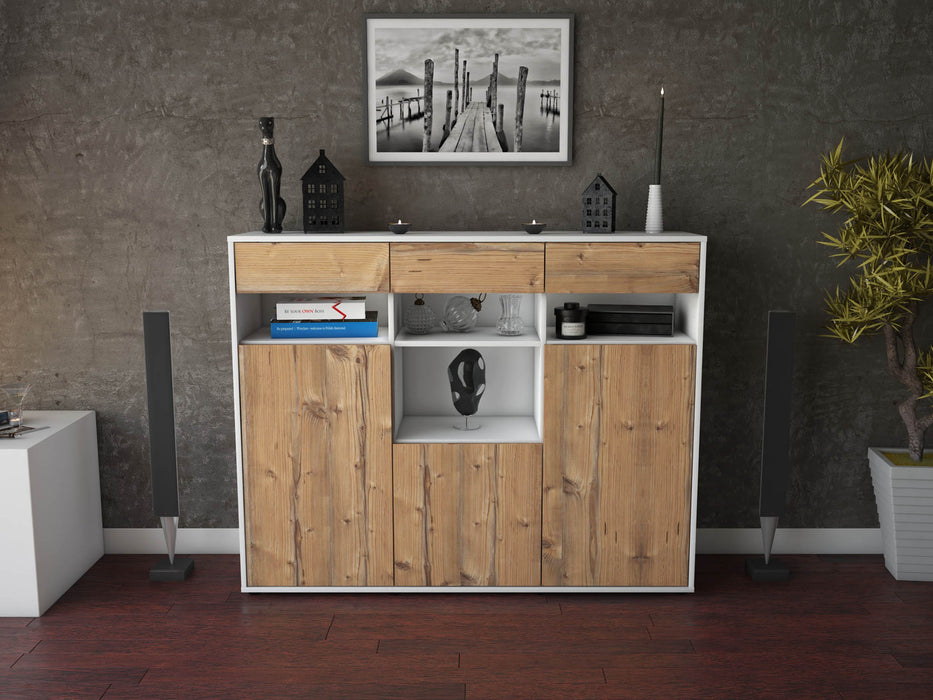 Highboard Nicole, Pinie Front (136x108x35cm) - Dekati GmbH