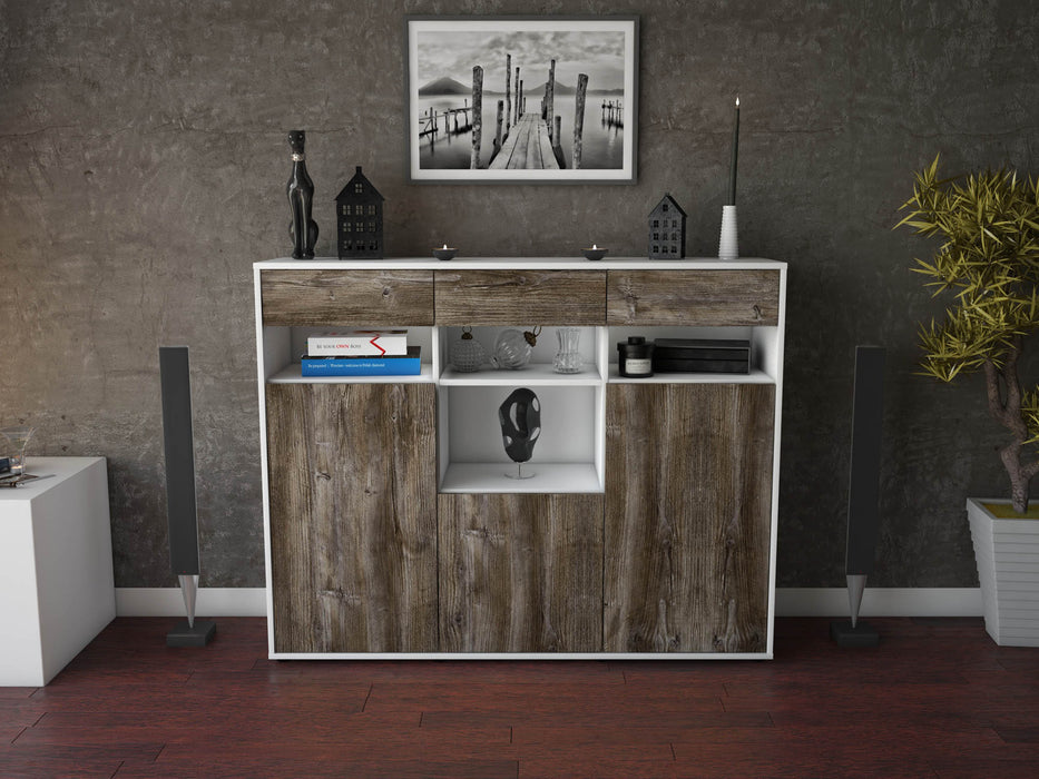 Highboard Nicole, Treibholz Front (136x108x35cm) - Dekati GmbH