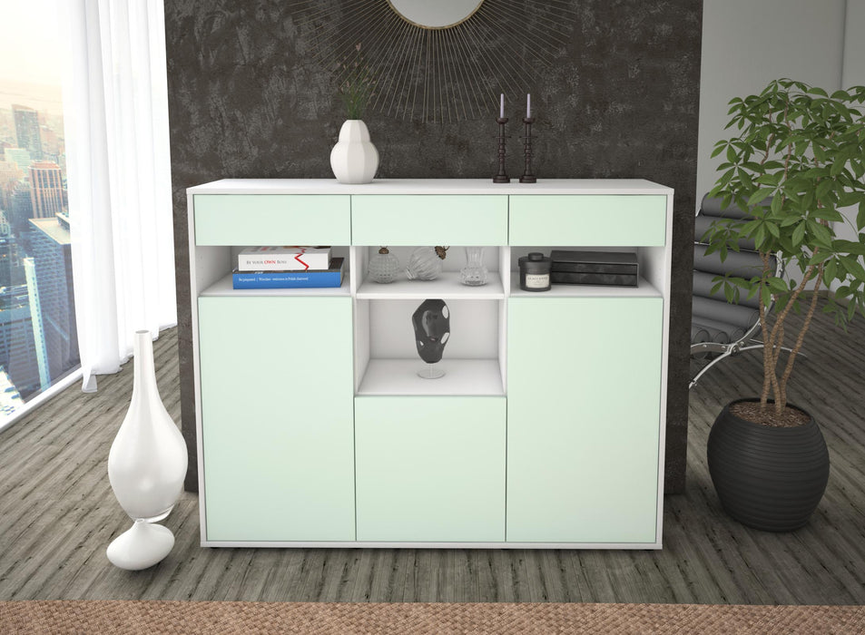 Highboard Nicole, Mint Front (136x108x35cm) - Dekati GmbH