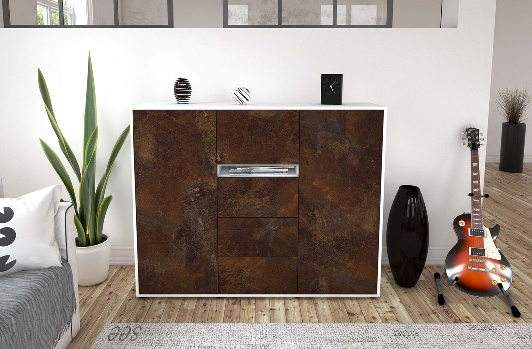 Highboard Nikola, Rost Front (136x108x35cm) - Dekati GmbH