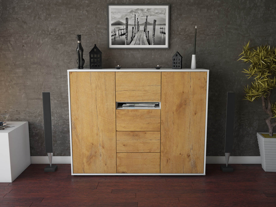 Highboard Nikola, Eiche Front (136x108x35cm) - Dekati GmbH