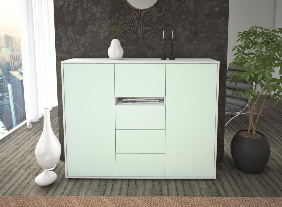 Highboard Nikola, Mint Front (136x108x35cm) - Dekati GmbH