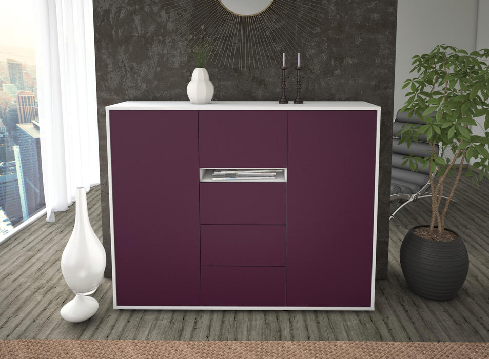 Highboard Nikola, Lila Front (136x108x35cm) - Dekati GmbH