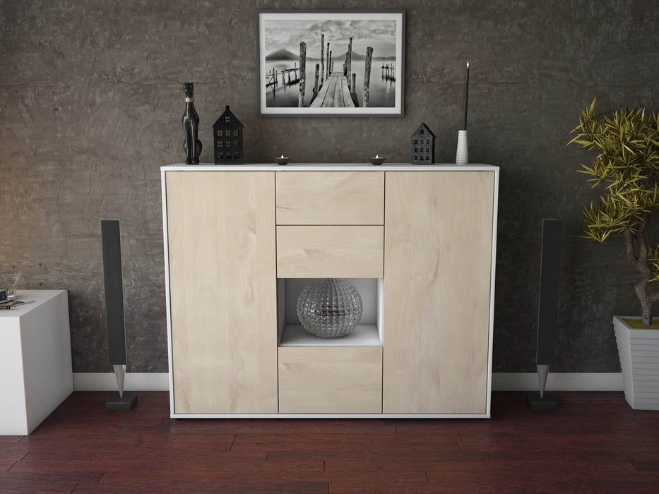 Highboard Nikolina, Zeder Front (136x108x35cm) - Dekati GmbH