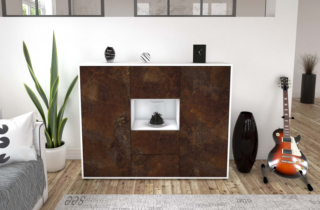 Highboard Nila, Rost Front (136x108x35cm) - Dekati GmbH