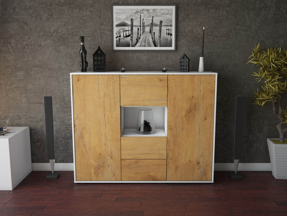 Highboard Nila, Eiche Front (136x108x35cm) - Dekati GmbH