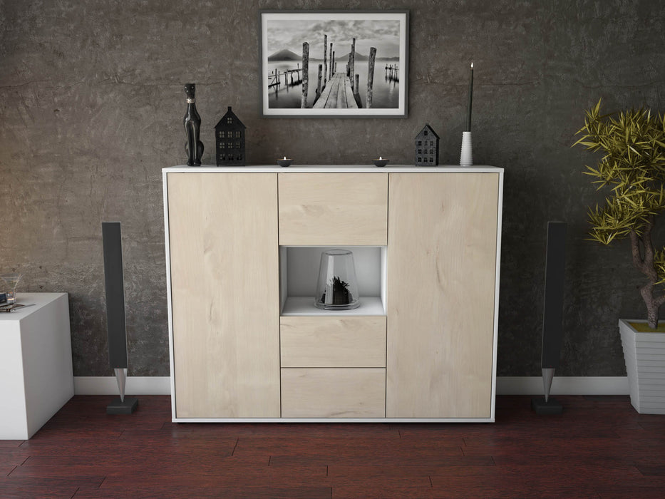 Highboard Nila, Zeder Front (136x108x35cm) - Dekati GmbH