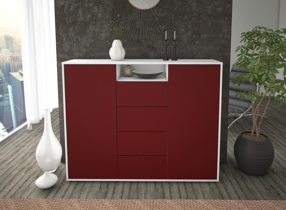 Highboard Nives, Bordeaux Front (136x108x35cm) - Dekati GmbH