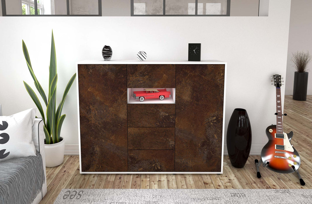 Highboard Noe, Rost Front (136x108x35cm) - Dekati GmbH