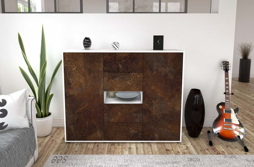 Highboard Noelia, Rost Front (136x108x35cm) - Dekati GmbH