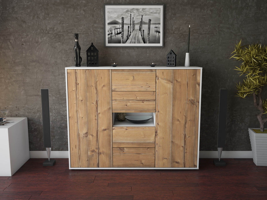 Highboard Noelia, Pinie Front (136x108x35cm) - Dekati GmbH